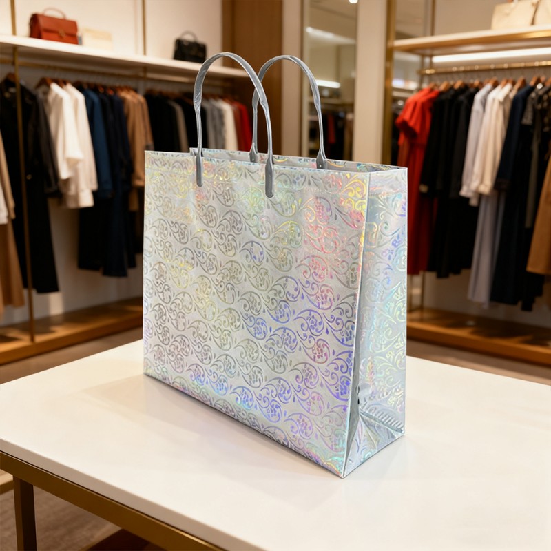 Glitterfilm lamineret gavemulepose