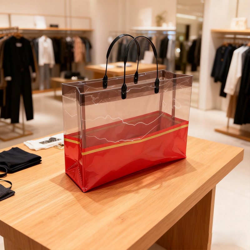 Transparent Gold Band CPP Shopping Tote Bag